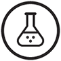 Independently Lab Tested Lab Beaker in Circle Icon