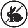 Not Tested on Animals Bunny Rabbit in Circle With Line Through Icon