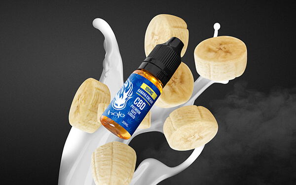 Halo Banana Cream CBD Vape Juice 30ml Bottle