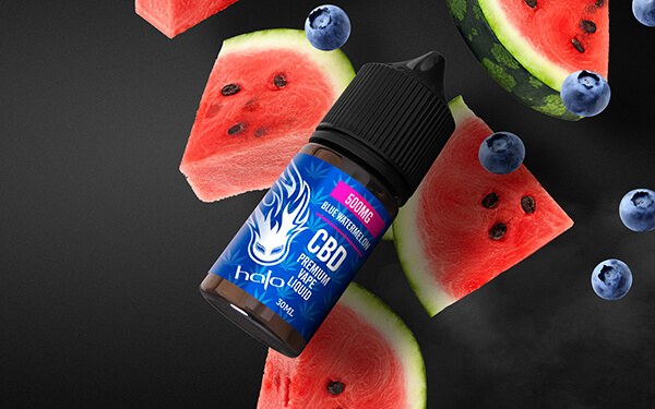 Halo Blue Watermelon CBD Vape Juice 30ml Bottle