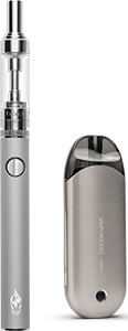 Siver Halo Triton II Vape Pen and Silver Halo Zero Pod Device side by side