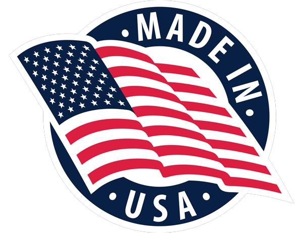 American Made E-Liquid Made in the USA Emblem with American Flag