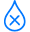 Liquid Drop with X in Middle Icon