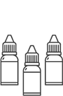 Three Bottles of Vape Juice Icon